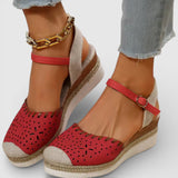 Dames Espadrille Sandalen met Enkelband