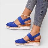 Dames Espadrille Sandalen met Gesloten Neus