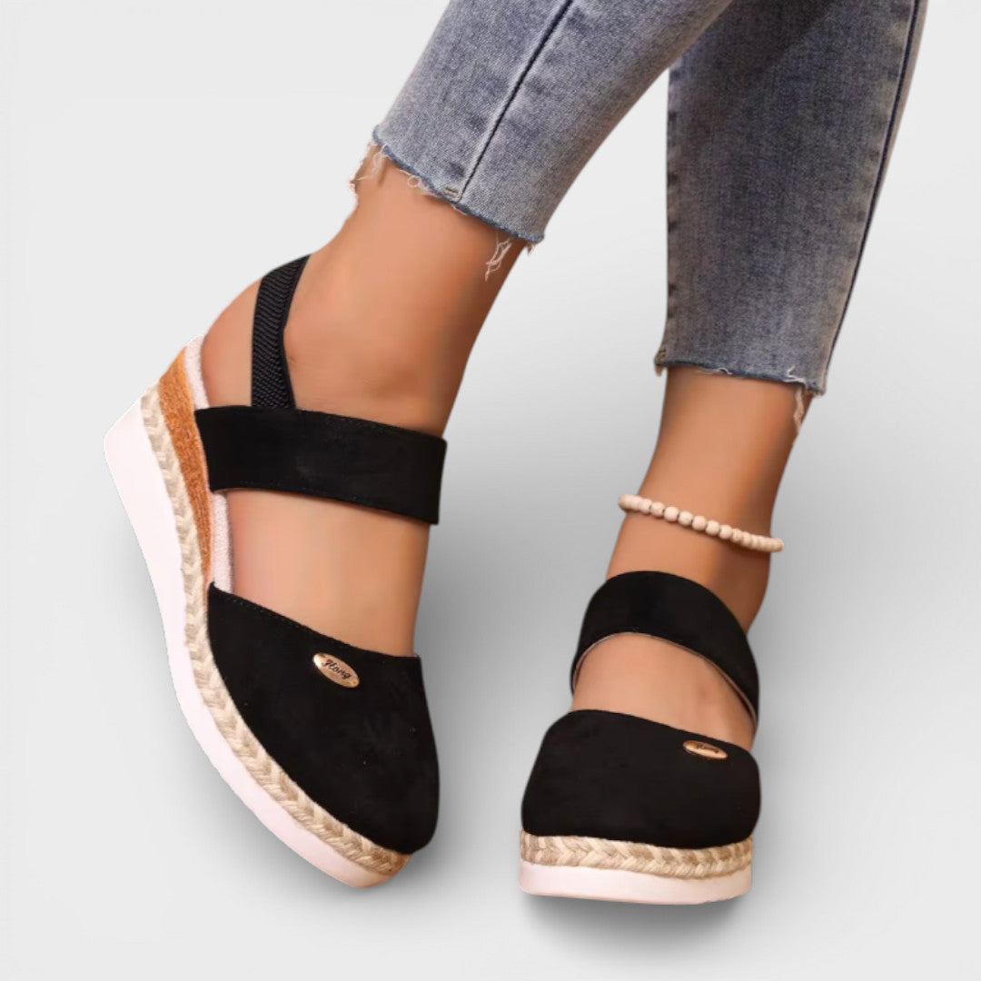 Dames Espadrille Sandalen met Gesloten Neus