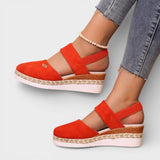 Dames Espadrille Sandalen met Gesloten Neus