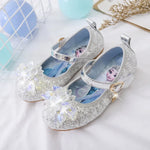 SparklePrincess glinsterende meisjesschoenen met zilveren roos en kristalaccenten – elegante en comfortabele schoenen voor feestelijke gelegenheden en speciale momenten.