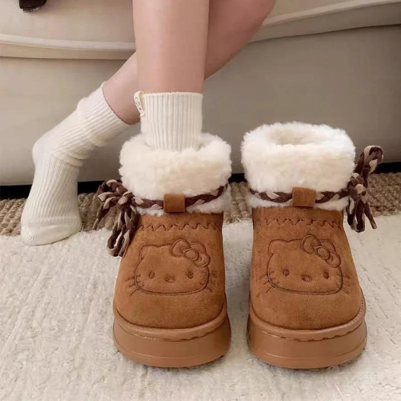 SnowKitty kawaii warme winterlaarzen voor meisjes – zachte, comfortabele en waterbestendige laarzen met schattig ontwerp voor koude winterdagen.