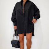 Zwarte Oversized Blouse Jurk