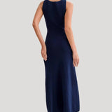 Dames Midi Jurk met Knoopsluiting en Zijsplit