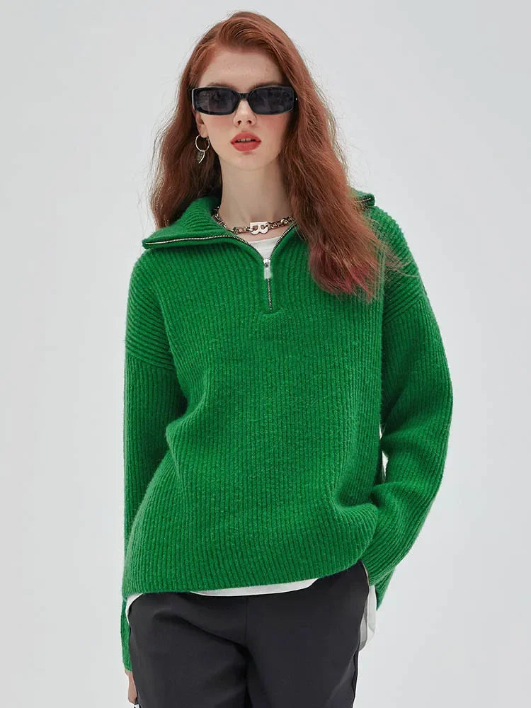 Lucia gebreide damestrui – warme en zachte trui met comfortabele pasvorm, ideaal voor casual winterlooks en stijlvolle laagjes.