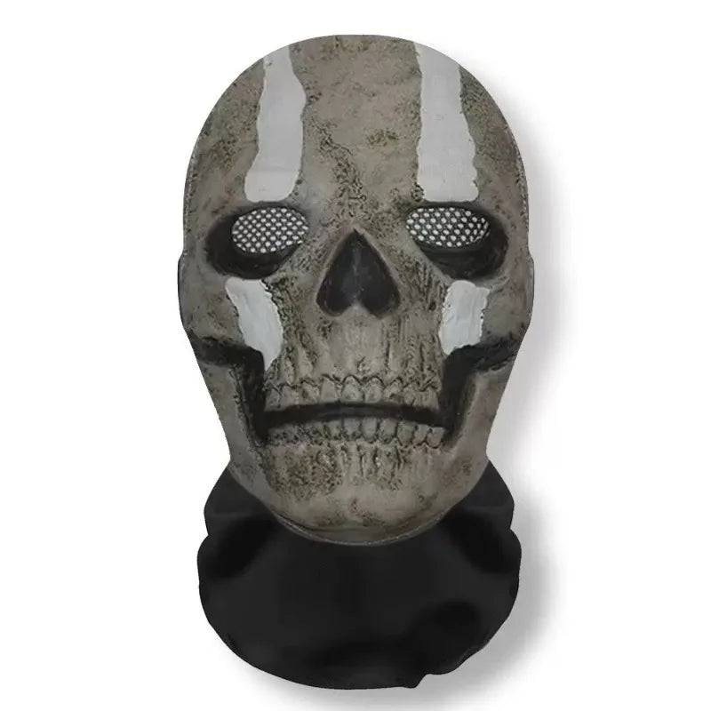 Halloween Ghost Face & skelet masker – volledig gezichtsmasker van ademend materiaal, geschikt voor Halloween, cosplay en verkleedfeesten, lichtgewicht en comfortabel.
