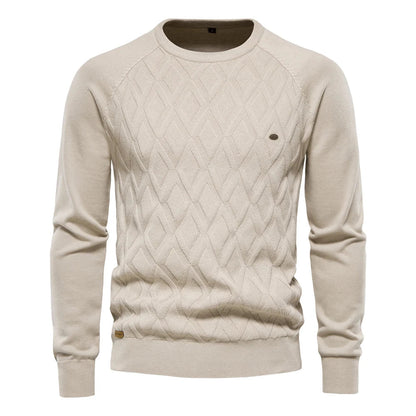 Heren trui met ruitdesign – klassiek en stijlvol voor een tijdloze look. Perfect voor een elegante, comfortabele uitstraling in elk seizoen.