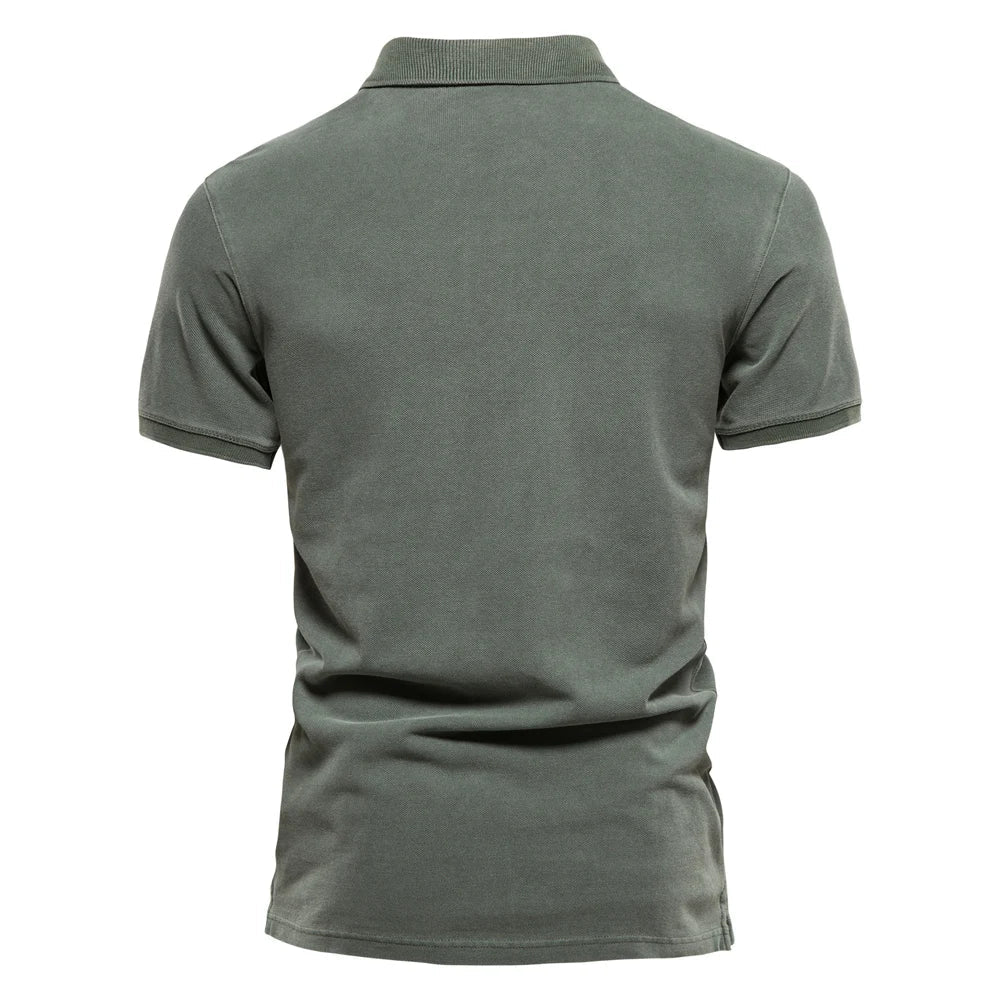 Zakelijke casual polo voor heren – comfortabele pasvorm van ademend materiaal, stijlvol en veelzijdig voor werk en vrije tijd.