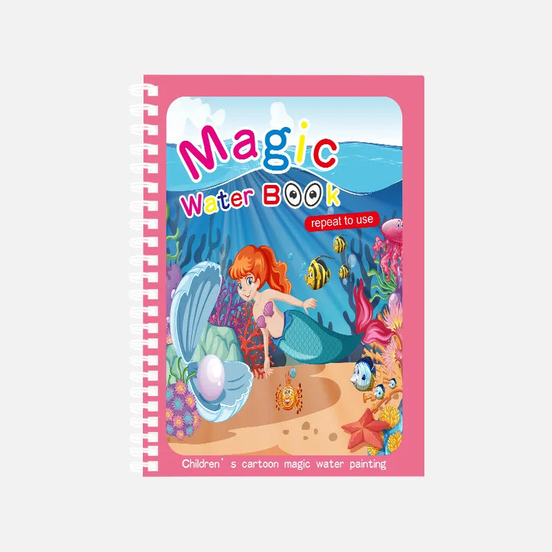 Magisch watertekenboek – herbruikbaar Montessori kleurboek voor eindeloos tekenplezier. Ideaal voor de creatieve ontwikkeling van je kind, zonder rommel.