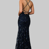 Dames Pailletten Maxi Jurk met Diepe V-hals