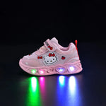 GlowKitty LED sneakers voor meisjes – comfortabele en speelse schoenen met oplichtende zolen, perfect voor actief en vrolijk dagelijks gebruik.