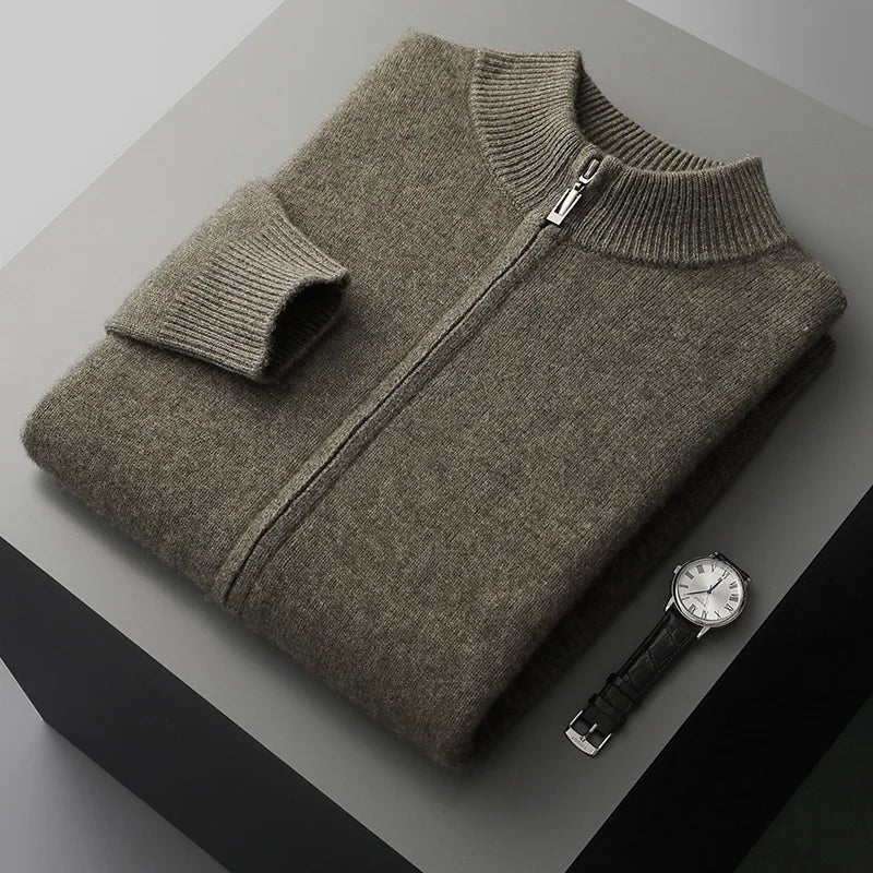 Heren spencer van 100% kasjmier, regular fit