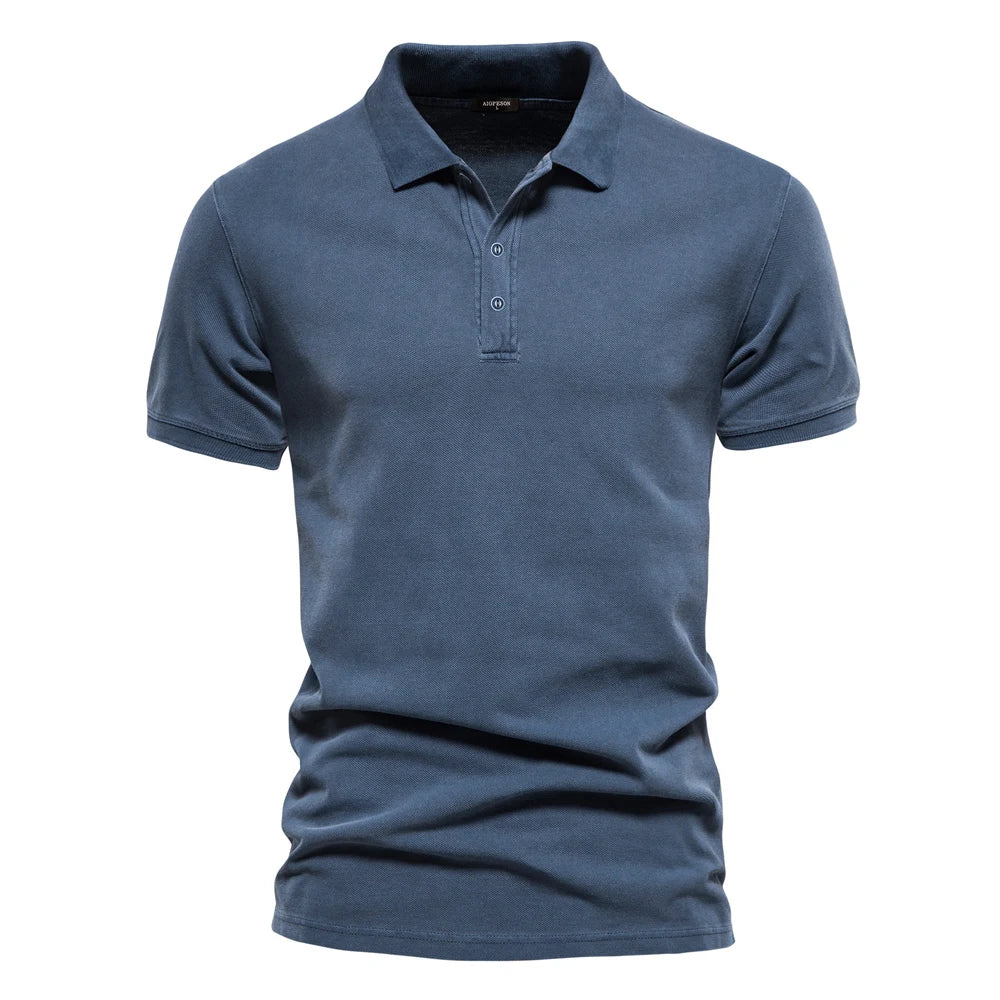Zakelijke casual polo voor heren – comfortabele pasvorm van ademend materiaal, stijlvol en veelzijdig voor werk en vrije tijd.