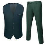 Heren slim fit set – stijlvol gilet en bijpassende broek, moderne pasvorm en hoogwaardige stof voor zakelijke en formele gelegenheden.
