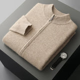 Heren spencer van 100% kasjmier, regular fit