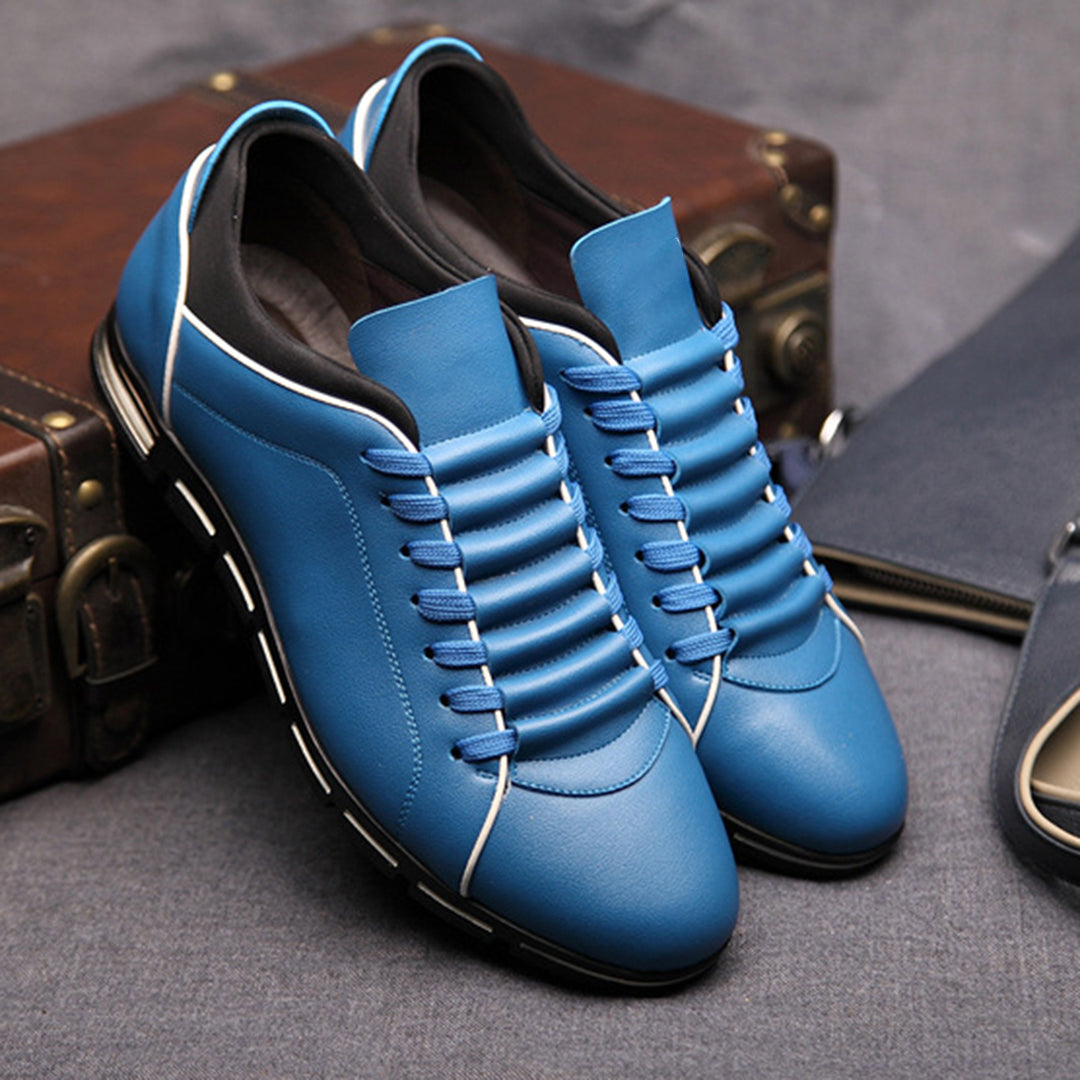 SANJIN leren zomersneakers voor heren van ademend leer met comfortabele pasvorm en stijlvolle, moderne uitstraling.