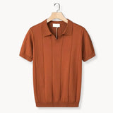 Gebreide Polo met Korte Mouwen en Kraag