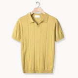 Gebreide Polo met Korte Mouwen en Kraag