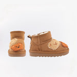 BearSteps bruine kinder enkellaarsjes met schattig berenmotief – warme, comfortabele en stevige laarsjes voor dagelijks gebruik en avontuurlijke speelmomenten.