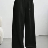 Dames Wijde Broek met Elastische Taille
