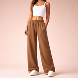 Dames Wijde Broek met Elastische Taille