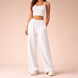 Dames Wijde Broek met Elastische Taille
