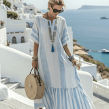 Dames Tweedelige Set met Vest en Geplooide Maxi Jurk