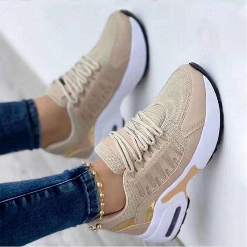 Dames Sportieve Sneakers met Vetersluiting