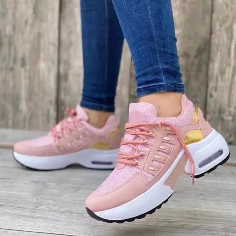Dames Sportieve Sneakers met Vetersluiting