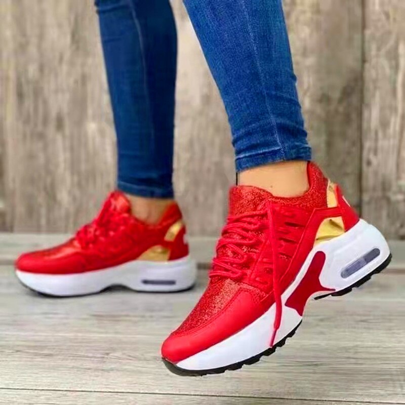 Dames Sportieve Sneakers met Vetersluiting