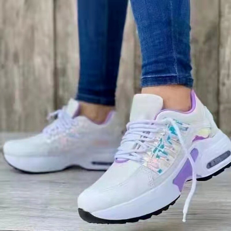 Dames Sportieve Sneakers met Vetersluiting
