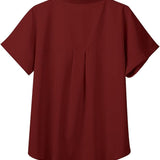 Dames Blouse met Kraag en Korte Mouwen
