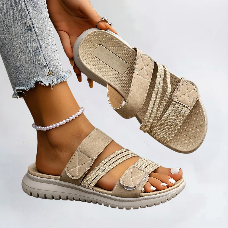 Dames Sandalen met Verstelbare Bandjes en Plateauzool
