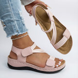Dames Sandalen met Verstelbare Bandjes en Klittenbandsluiting