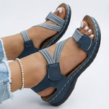 Dames Sandalen met Verstelbare Bandjes en Klittenbandsluiting