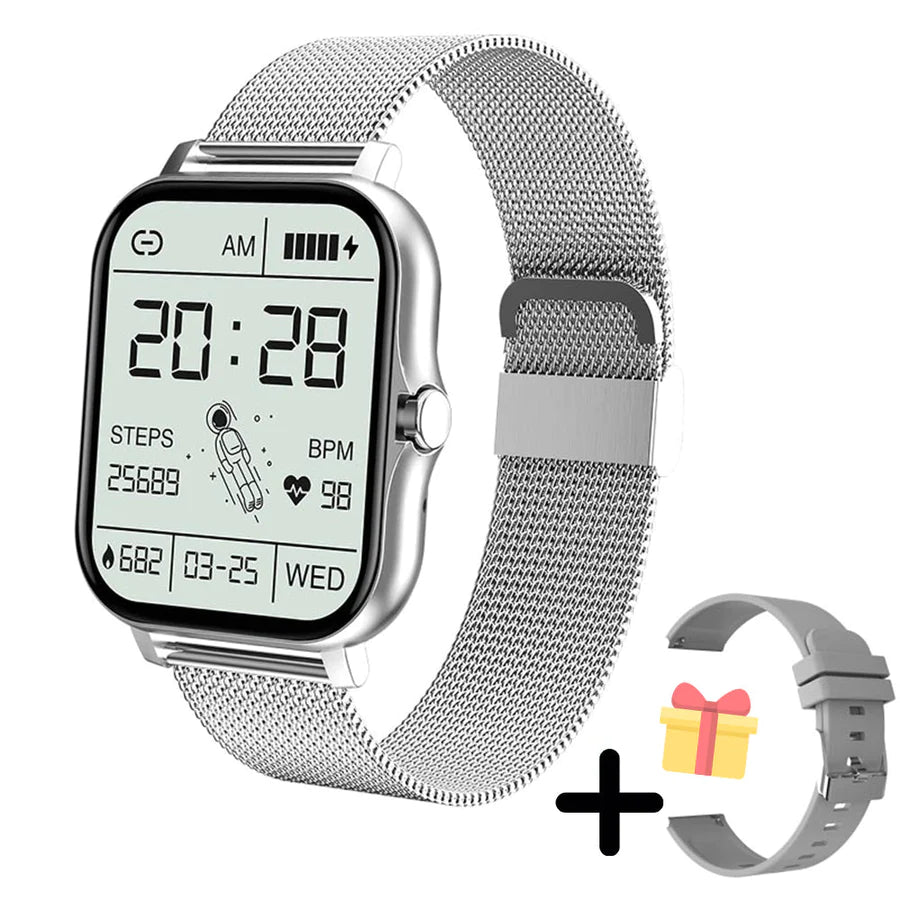 CleanTech stijlvolle multifunctionele smartwatch 2.0 – Geavanceerde functies voor gezondheid, notificaties en fitness, met een modern design voor dagelijks gebruik.