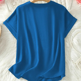 Dames Tuniek Blouse met V-hals en Halve Rits