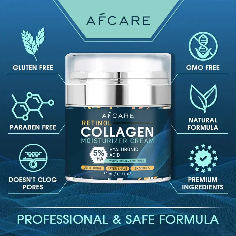 Stralend Jong collageen & retinol anti-aging crème – verbetert de huidtextuur en vermindert fijne lijntjes voor een jeugdige, stralende huid. Ideaal voor dagelijkse verzorging.