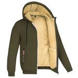 Heren hoodie met bontvoering en zakken