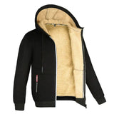 Heren hoodie met bontvoering en zakken