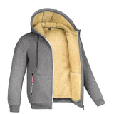 Heren hoodie met bontvoering en zakken