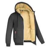 Heren hoodie met bontvoering en zakken