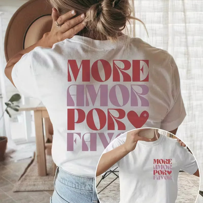 Casual T-Shirt met Statement Print en Korte Mouwen