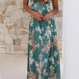 Dames Midi Jurk met Bloemenprint en Spaghettibandjes