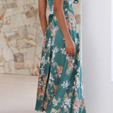Dames Midi Jurk met Bloemenprint en Spaghettibandjes