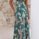 Dames Midi Jurk met Bloemenprint en Spaghettibandjes