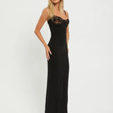 Maxi Jurk met Kantdetail en Schouderbandjes