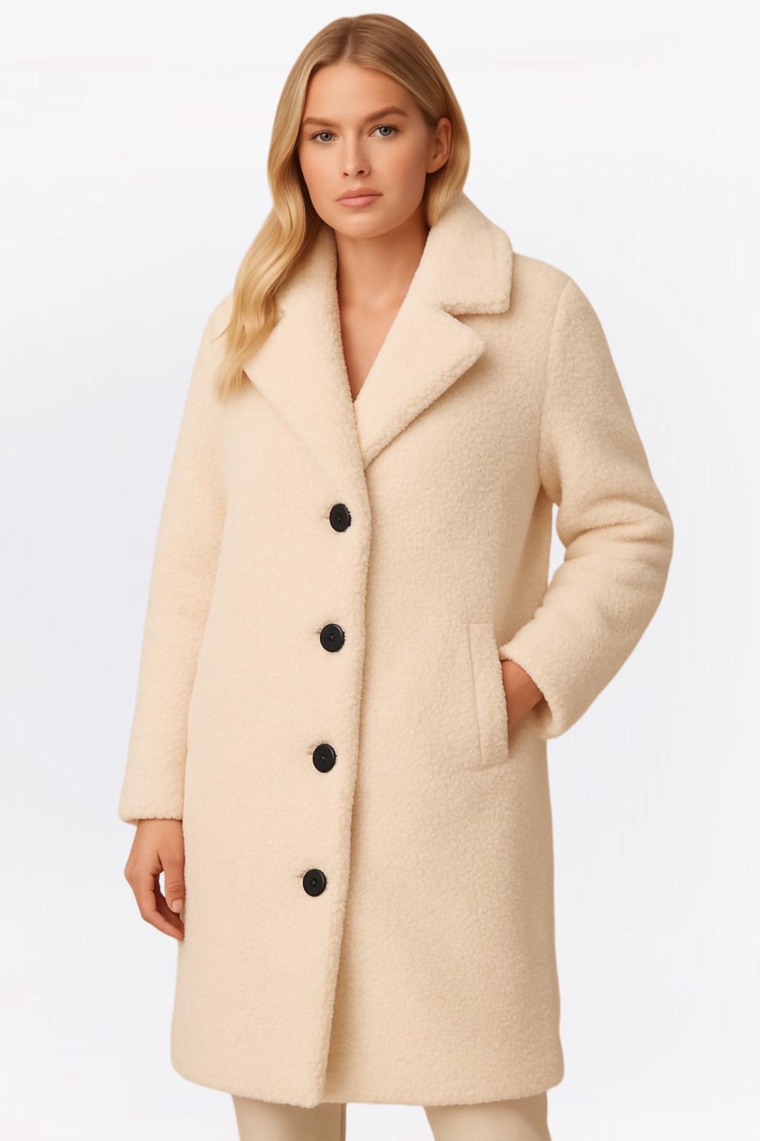 Luvana dames elegante teddy jas in diverse kleuren – zachte, warme teddy stof, comfortabele pasvorm en chique, tijdloze uitstraling.