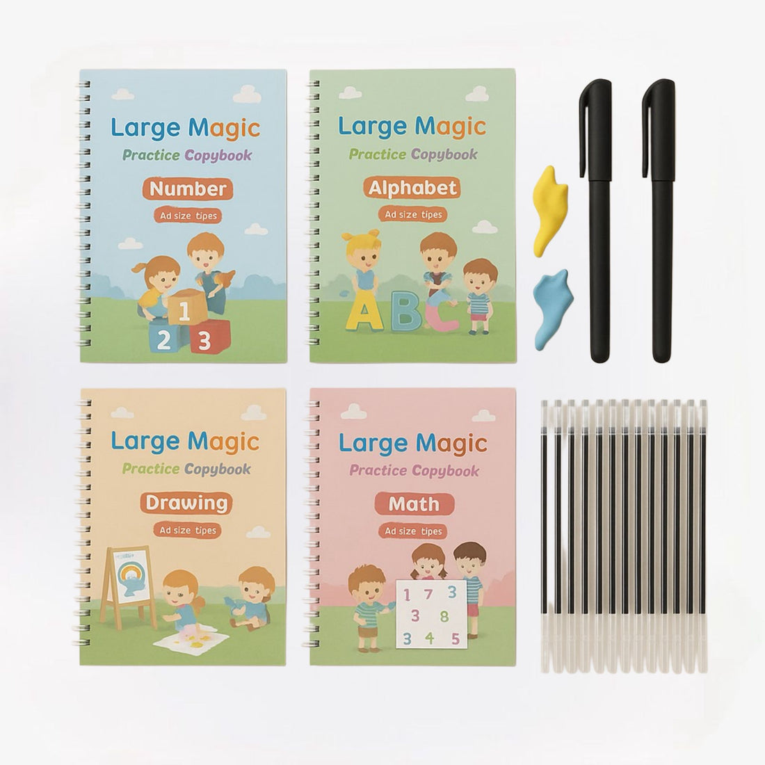 WriteMagic – de eerste kennismaking met schrijven voor kinderen, educatief materiaal dat fijne motoriek en letterherkenning stimuleert.