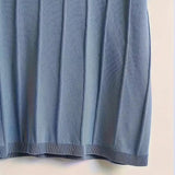 Heren Geribbeld T-Shirt Slim Fit met Korte Mouwen